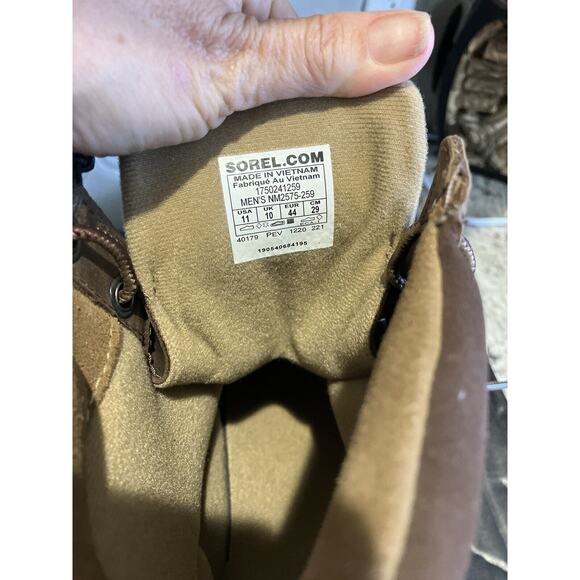 Sorel Cheyanne II Lace Duck Boots Tobacco Black Mens Size ***10 New - Picture 5 of 13